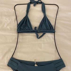 VITAMIN A BLUE TRIANGLE BIKINI SZ LG/MD